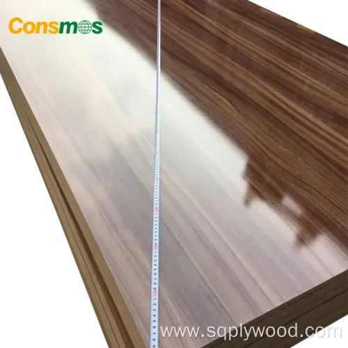 High Glossy UV Melamine Laminated MDF Sheet for Kitchen Cabinet Decoration